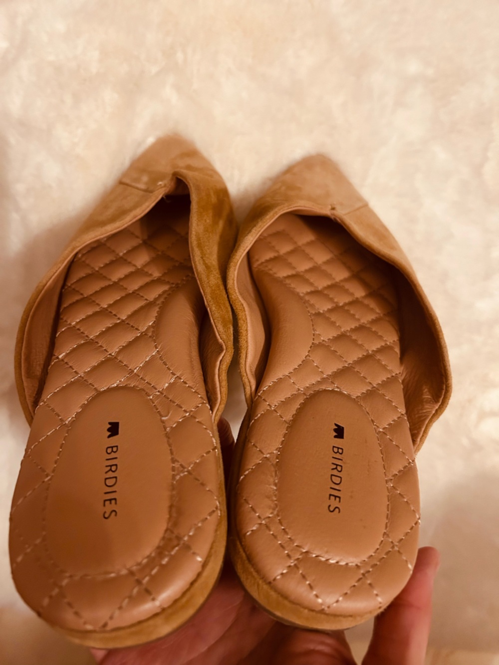 Birdies The Swan suede mules in the Golden Oak color Size 7 - Picture 10 of 14